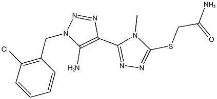 2-({5-[5-amino-1-(2-chlorobenzyl)-1H-1,2,3-triazol-4-yl]-4-methyl-4H-1,2,4-triazol-3-yl}sulfanyl)acetamide Structure