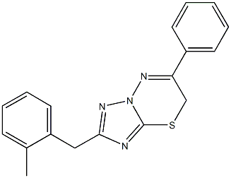2-(2-methylbenzyl)-6-phenyl-7H-[1,2,4]triazolo[5,1-b][1,3,4]thiadiazine Structure