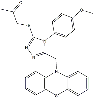 1-{[4-(4-methoxyphenyl)-5-(10H-phenothiazin-10-ylmethyl)-4H-1,2,4-triazol-3-yl]sulfanyl}acetone Structure