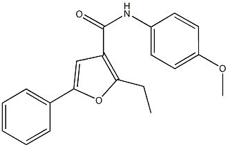 2-ethyl-N-(4-methoxyphenyl)-5-phenyl-3-furamide Structure