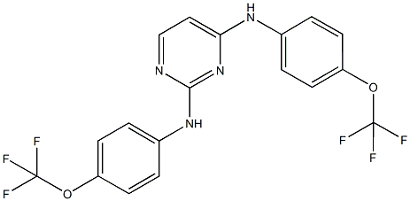 N-{2-[4-(trifluoromethoxy)anilino]-4-pyrimidinyl}-N-[4-(trifluoromethoxy)phenyl]amine 구조식 이미지