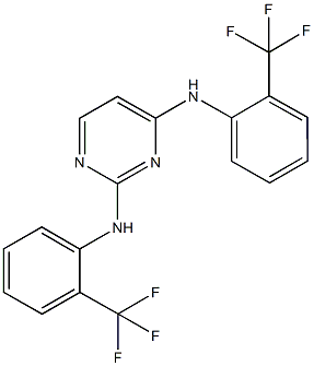 N-{2-[2-(trifluoromethyl)anilino]-4-pyrimidinyl}-N-[2-(trifluoromethyl)phenyl]amine Structure