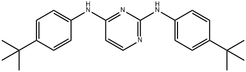 N-[2-(4-tert-butylanilino)-4-pyrimidinyl]-N-(4-tert-butylphenyl)amine Structure