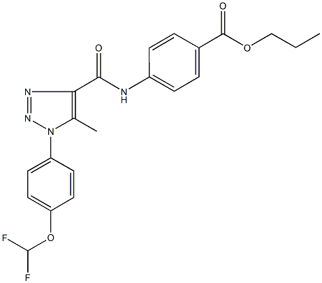 propyl 4-[({1-[4-(difluoromethoxy)phenyl]-5-methyl-1H-1,2,3-triazol-4-yl}carbonyl)amino]benzoate Structure