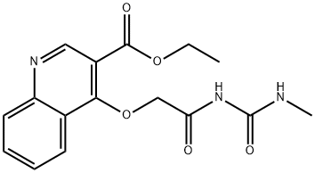 ethyl 4-(2-{[(methylamino)carbonyl]amino}-2-oxoethoxy)-3-quinolinecarboxylate 구조식 이미지