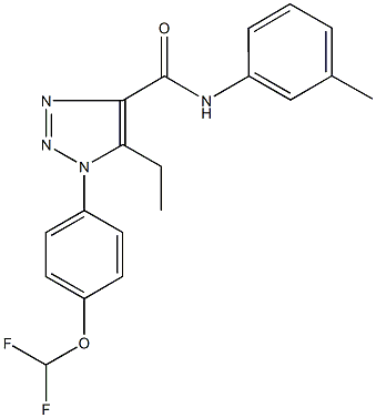 1-[4-(difluoromethoxy)phenyl]-5-ethyl-N-(3-methylphenyl)-1H-1,2,3-triazole-4-carboxamide 구조식 이미지