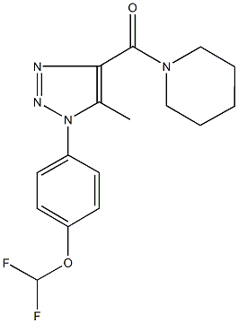 difluoromethyl 4-[5-methyl-4-(1-piperidinylcarbonyl)-1H-1,2,3-triazol-1-yl]phenyl ether Structure