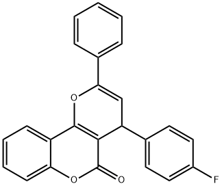 4-(4-fluorophenyl)-2-phenyl-4H,5H-pyrano[3,2-c]chromen-5-one 구조식 이미지