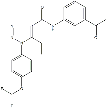 N-(3-acetylphenyl)-1-[4-(difluoromethoxy)phenyl]-5-ethyl-1H-1,2,3-triazole-4-carboxamide 구조식 이미지