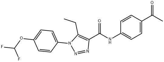 N-(4-acetylphenyl)-1-[4-(difluoromethoxy)phenyl]-5-ethyl-1H-1,2,3-triazole-4-carboxamide Structure