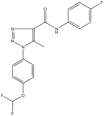 1-[4-(difluoromethoxy)phenyl]-N-(4-fluorophenyl)-5-methyl-1H-1,2,3-triazole-4-carboxamide Structure