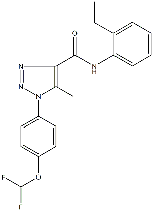 1-[4-(difluoromethoxy)phenyl]-N-(2-ethylphenyl)-5-methyl-1H-1,2,3-triazole-4-carboxamide 구조식 이미지