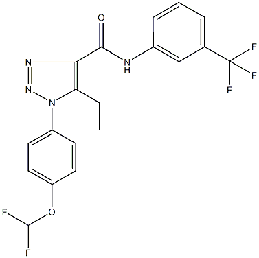 1-[4-(difluoromethoxy)phenyl]-5-ethyl-N-[3-(trifluoromethyl)phenyl]-1H-1,2,3-triazole-4-carboxamide Structure