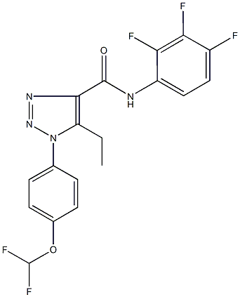 1-[4-(difluoromethoxy)phenyl]-5-ethyl-N-(2,3,4-trifluorophenyl)-1H-1,2,3-triazole-4-carboxamide Structure