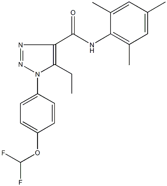 1-[4-(difluoromethoxy)phenyl]-5-ethyl-N-mesityl-1H-1,2,3-triazole-4-carboxamide Structure