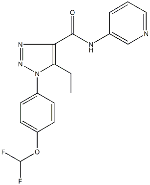 1-[4-(difluoromethoxy)phenyl]-5-ethyl-N-(3-pyridinyl)-1H-1,2,3-triazole-4-carboxamide 구조식 이미지