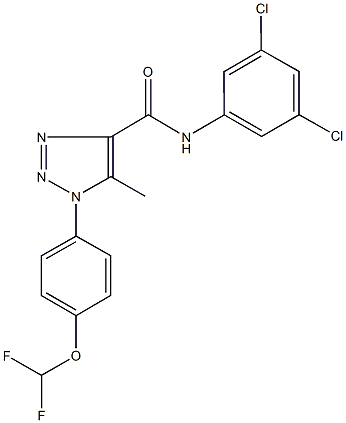 N-(3,5-dichlorophenyl)-1-[4-(difluoromethoxy)phenyl]-5-methyl-1H-1,2,3-triazole-4-carboxamide 구조식 이미지