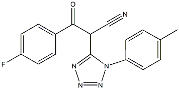 3-(4-fluorophenyl)-2-[1-(4-methylphenyl)-1H-tetraazol-5-yl]-3-oxopropanenitrile 구조식 이미지