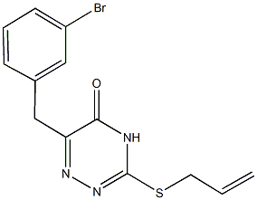 3-(allylsulfanyl)-6-(3-bromobenzyl)-1,2,4-triazin-5(4H)-one 구조식 이미지