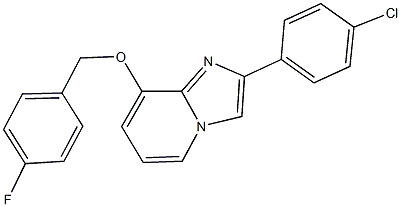 2-(4-chlorophenyl)imidazo[1,2-a]pyridin-8-yl 4-fluorobenzyl ether 구조식 이미지