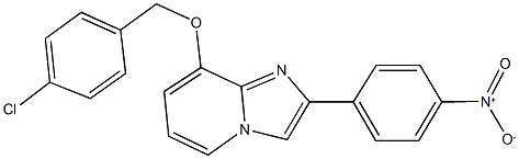 8-[(4-chlorobenzyl)oxy]-2-{4-nitrophenyl}imidazo[1,2-a]pyridine 구조식 이미지