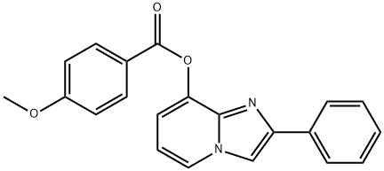 2-phenylimidazo[1,2-a]pyridin-8-yl 4-methoxybenzoate 구조식 이미지