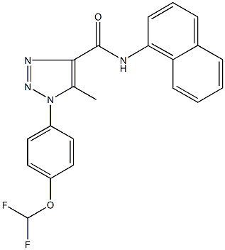 1-[4-(difluoromethoxy)phenyl]-5-methyl-N-(1-naphthyl)-1H-1,2,3-triazole-4-carboxamide 구조식 이미지