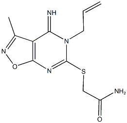 2-[(5-allyl-4-imino-3-methyl-4,5-dihydroisoxazolo[5,4-d]pyrimidin-6-yl)sulfanyl]acetamide 구조식 이미지