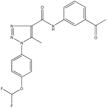 N-(3-acetylphenyl)-1-[4-(difluoromethoxy)phenyl]-5-methyl-1H-1,2,3-triazole-4-carboxamide 구조식 이미지