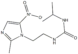 N-(2-{5-nitro-2-methyl-1H-imidazol-1-yl}ethyl)-N'-isopropylurea 구조식 이미지