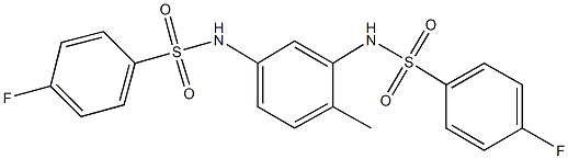4-fluoro-N-(5-{[(4-fluorophenyl)sulfonyl]amino}-2-methylphenyl)benzenesulfonamide Structure