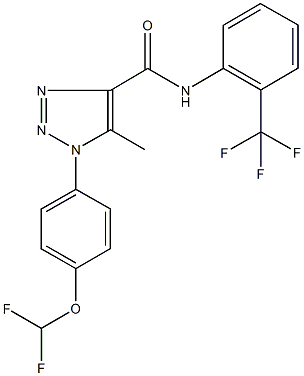 1-[4-(difluoromethoxy)phenyl]-5-methyl-N-[2-(trifluoromethyl)phenyl]-1H-1,2,3-triazole-4-carboxamide 구조식 이미지