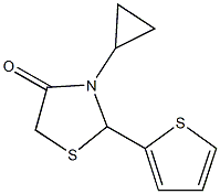 3-cyclopropyl-2-(2-thienyl)-1,3-thiazolidin-4-one Structure