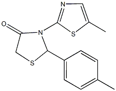 2-(4-methylphenyl)-3-(5-methyl-1,3-thiazol-2-yl)-1,3-thiazolidin-4-one Structure