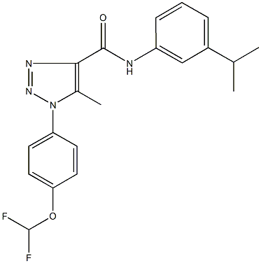 1-[4-(difluoromethoxy)phenyl]-N-(3-isopropylphenyl)-5-methyl-1H-1,2,3-triazole-4-carboxamide Structure