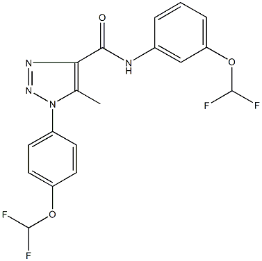 N-[3-(difluoromethoxy)phenyl]-1-[4-(difluoromethoxy)phenyl]-5-methyl-1H-1,2,3-triazole-4-carboxamide Structure