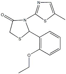 2-(2-ethoxyphenyl)-3-(5-methyl-1,3-thiazol-2-yl)-1,3-thiazolidin-4-one 구조식 이미지
