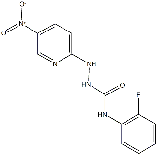 N-(2-fluorophenyl)-2-{5-nitro-2-pyridinyl}hydrazinecarboxamide Structure