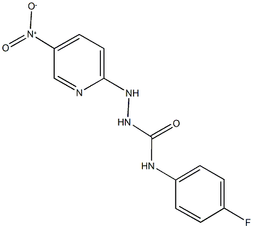 N-(4-fluorophenyl)-2-{5-nitro-2-pyridinyl}hydrazinecarboxamide 구조식 이미지