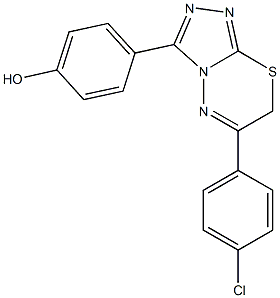 4-[6-(4-chlorophenyl)-7H-[1,2,4]triazolo[3,4-b][1,3,4]thiadiazin-3-yl]phenol Structure