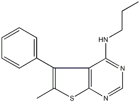 N-(6-methyl-5-phenylthieno[2,3-d]pyrimidin-4-yl)-N-propylamine 구조식 이미지