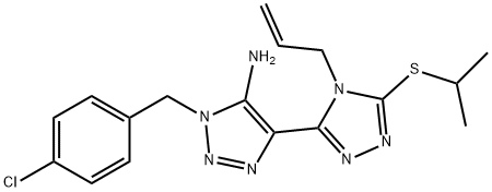 4-[4-allyl-5-(isopropylsulfanyl)-4H-1,2,4-triazol-3-yl]-1-(4-chlorobenzyl)-1H-1,2,3-triazol-5-ylamine Structure