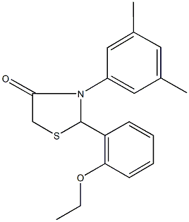 3-(3,5-dimethylphenyl)-2-(2-ethoxyphenyl)-1,3-thiazolidin-4-one 구조식 이미지