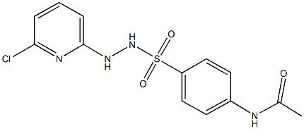 N-(4-{[2-(6-chloro-2-pyridinyl)hydrazino]sulfonyl}phenyl)acetamide Structure