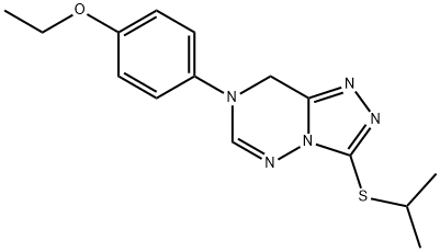 ethyl 4-(3-(isopropylsulfanyl)[1,2,4]triazolo[3,4-f][1,2,4]triazin-7(8H)-yl)phenyl ether Structure