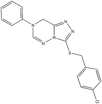 3-[(4-chlorobenzyl)sulfanyl]-7-phenyl-7,8-dihydro[1,2,4]triazolo[3,4-f][1,2,4]triazine Structure