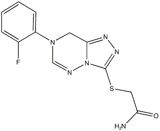 2-{[7-(2-fluorophenyl)-7,8-dihydro[1,2,4]triazolo[3,4-f][1,2,4]triazin-3-yl]sulfanyl}acetamide 구조식 이미지