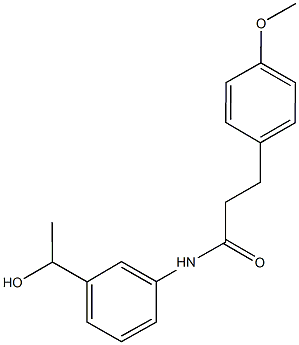 N-[3-(1-hydroxyethyl)phenyl]-3-(4-methoxyphenyl)propanamide Structure