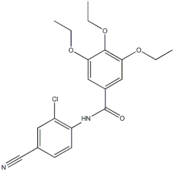 N-(2-chloro-4-cyanophenyl)-3,4,5-triethoxybenzamide 구조식 이미지