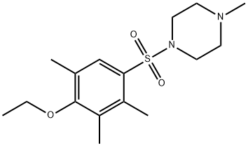 ethyl 2,3,6-trimethyl-4-[(4-methyl-1-piperazinyl)sulfonyl]phenyl ether Structure